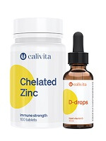 Produsul Pachet antiacneic: D-drops si Chelated Zinc