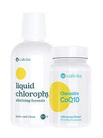 Pachet energie si vitalitate :Liquid Chlorophyll plus CoQ10 chewable