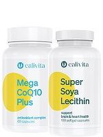 Pachet inima si sistem nervos : Mega Coenzima Q10 + Super Soya Lecithin
